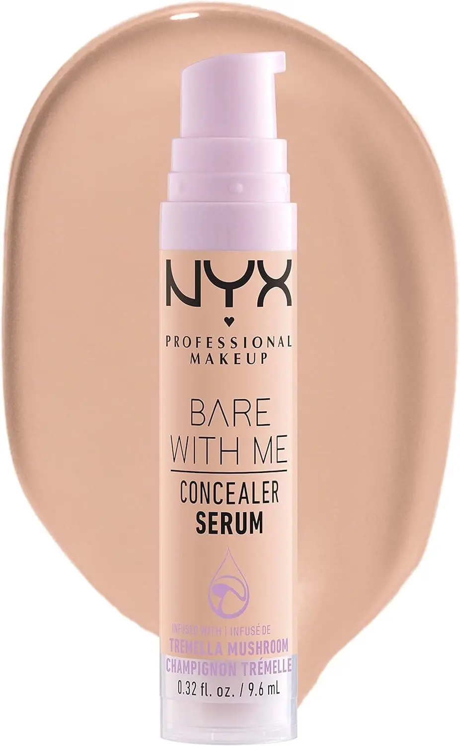 Sérum correcteur anti-cernes NYX Bare With Me, texture fluide hydratante pour estomper les cernes et illuminer le regard après 40 ans