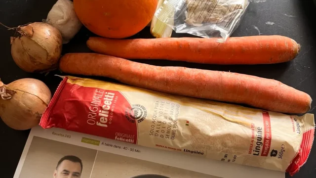 Ingrédients reçus pour préparer une recette HelloFresh