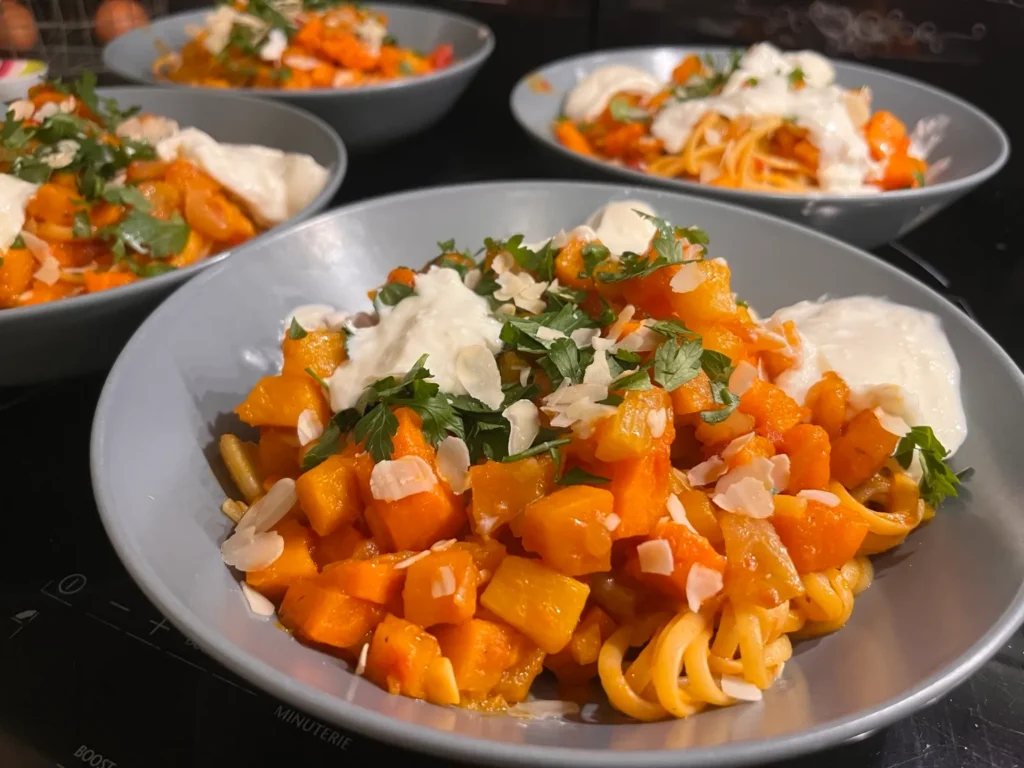 Une portion de la recette HelloFresh servie dans une assiette
